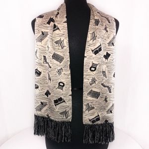 Nick & Nora Silk Scarf - Unisex, Unique Print